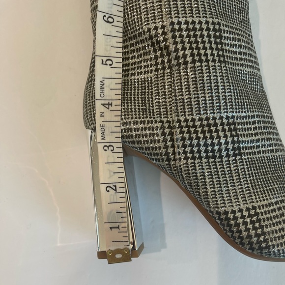 NEW GIANNI BINI Junypear Plaid Silver Glitter Boot size 5.5 - Picture 8 of 15